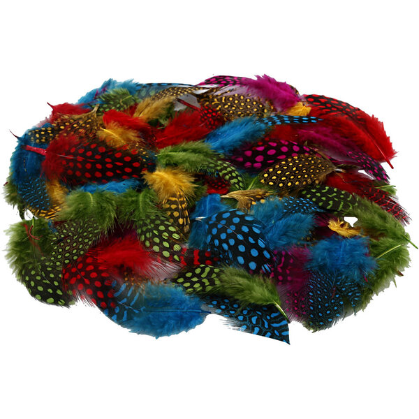 Creativ Company Veren van parelhoen, diverse kleuren, 50 gr/ 1 doos
