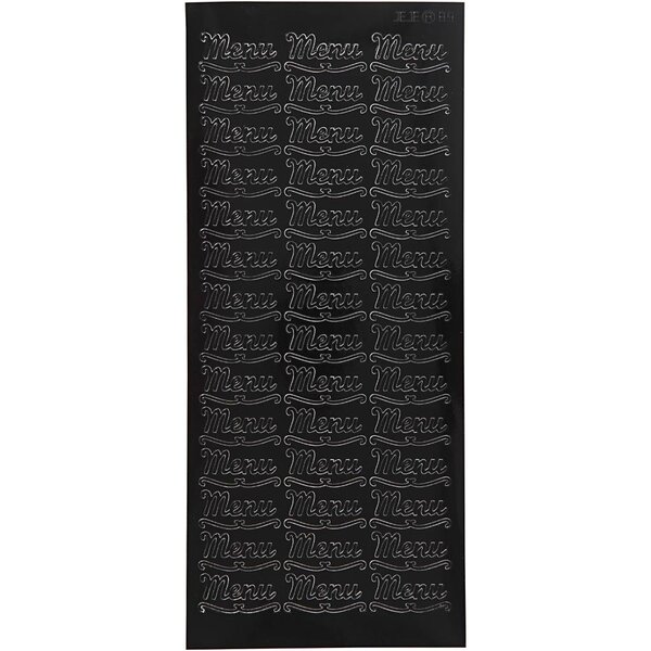 Creativ Company Stickers, menu, vel 10x23 cm, zwart, 1 vel
