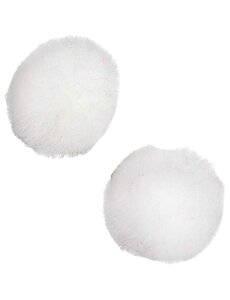  Pom-poms, d 15 mm, wit, 200 stuk/ 1 doos