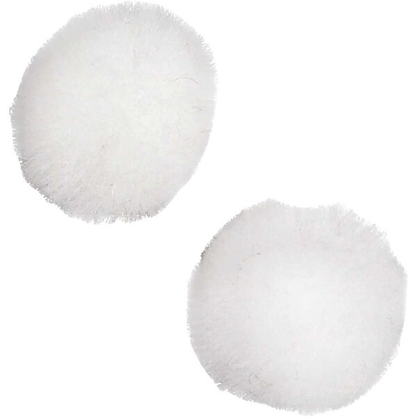 Pom-poms, d 15 mm, wit, 200 stuk/ 1 doos