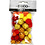 Creativ Company Pompons, d 15+20 mm, oranje, rood, geel, 48 div/ 1 doos