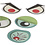 Creativ Company Sticker ogen, ogen/snor, d 17 mm, 2000 stuk/ 1 doos