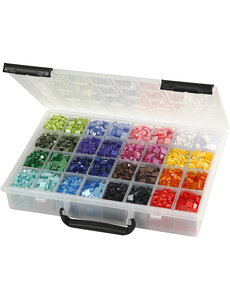 Creativ Company Mini mozaiek, afm 5x5+10x10 mm, dikte 2 mm, 32x25 gr/ 1 doos