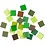 Creativ Company Mini mozaiek, afm 10x10 mm, dikte 2 mm, groen glitter, 25 gr/ 1 doos