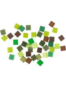 Creativ Company Mini mozaiek, afm 5x5 mm, dikte 2 mm, groen glitter, 25 gr/ 1 doos