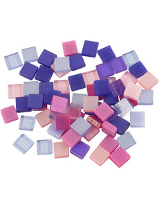 Creativ Company Mini mozaiek, afm 5x5 mm, dikte 2 mm, paars/donkerpaars, 25 gr/ 1 doos