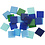 Creativ Company Mini mozaiek, afm 10x10 mm, dikte 2 mm, blauw/groen harmonie, 25 gr/ 1 doos
