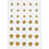 Vivi Gade Strasstenen, rond, vierkant, hart, afm 6+8+10 mm, goud, 35 stuk/ 1 doos
