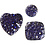 Vivi Gade Strasstenen, rond, vierkant, hart, afm 6+8+10 mm, blauw, 35 stuk/ 1 doos