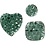Vivi Gade Strasstenen, rond, vierkant, hart, afm 6+8+10 mm, groen, 35 stuk/ 1 doos