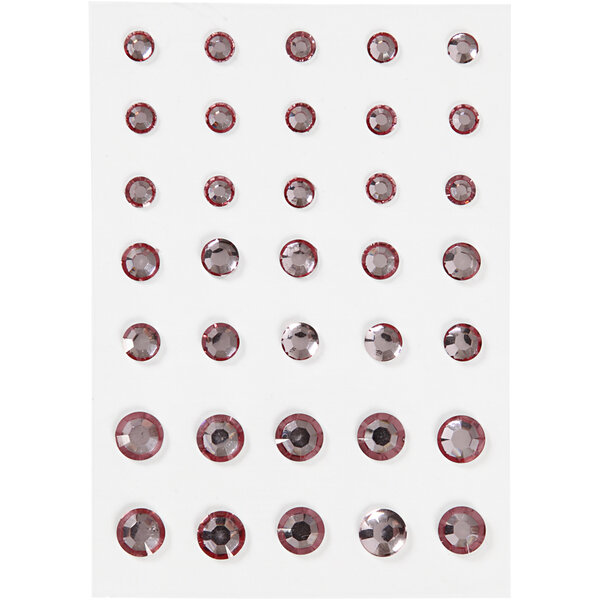 Vivi Gade Strasstenen, ronde kegel, afm 6+8+10 mm, roze, 35 stuk/ 1 doos