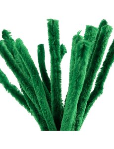 Creativ Company Chenille, L: 30 cm, dikte 15 mm, donkergroen, 15 stuk/ 1 doos
