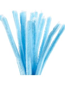 Creativ Company Chenille, L: 30 cm, dikte 15 mm, blauw, 15 stuk/ 1 doos