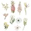 Creativ Company Masking Tape stickers, bloemen, afm 25-60 mm, 30 stuk/ 1 doos