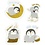 Creativ Company Masking Tape stickers, pinguïns, afm 40-53 mm, 30 stuk/ 1 doos