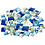 Creativ Company Strasstenen, vierkant, afm 6+9+12 mm, blauw/groen harmonie, 360 stuk/ 1 doos