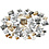 Creativ Company Strasstenen, vierkant, afm 6+9+12 mm, gouden glans, 360 stuk/ 1 doos