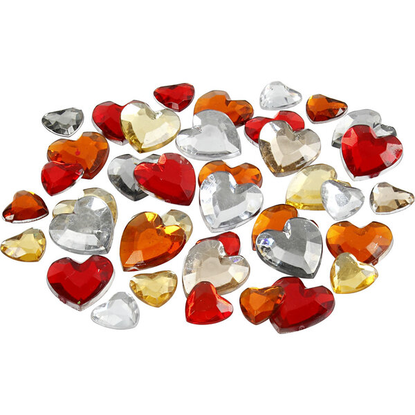 Creativ Company Strasstenen, afm 6+10+14 mm, rode harmonie, 252 stuk/ 1 doos