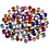 Creativ Company Strasstenen, rond, d 6+9+12 mm, diverse kleuren, 3600 stuk/ 1 doos