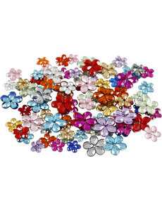 Creativ Company Strasstenen, d 6+10+12 mm, diverse kleuren, 252 stuk/ 1 doos