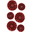 Vivi Gade Rosettes, d 35+50 mm, rood glitter, 6 stuk/ 1 doos