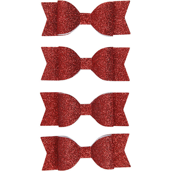 Vivi Gade Strikken, afm 31x85 mm, rood glitter, 4 stuk/ 1 doos