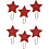 Vivi Gade Paperclips, ster, d 30 mm, rood glitter, 6 stuk/ 1 doos