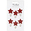 Vivi Gade Paperclips, ster, d 30 mm, rood glitter, 6 stuk/ 1 doos