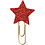 Vivi Gade Paperclips, ster, d 30 mm, rood glitter, 6 stuk/ 1 doos