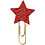 Vivi Gade Paperclips, ster, d 30 mm, rood glitter, 6 stuk/ 1 doos