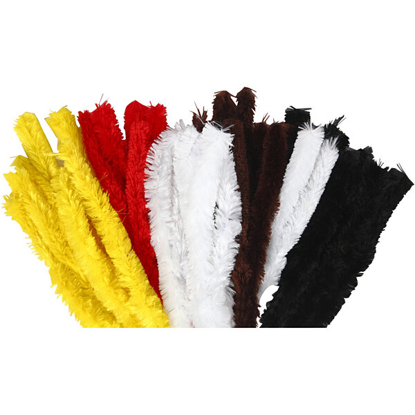 Creativ Company Chenille, L: 40 cm, dikte 30 mm, diverse kleuren, 48 stuk/ 1 doos