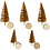 Creativ Company Kerstbomen, H: 40+60 mm, goud, 5 stuk/ 1 doos