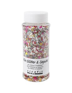 Creativ Company Bio Sparkles & Sequins, diverse kleuren, 140 ml/ 1 Doosje