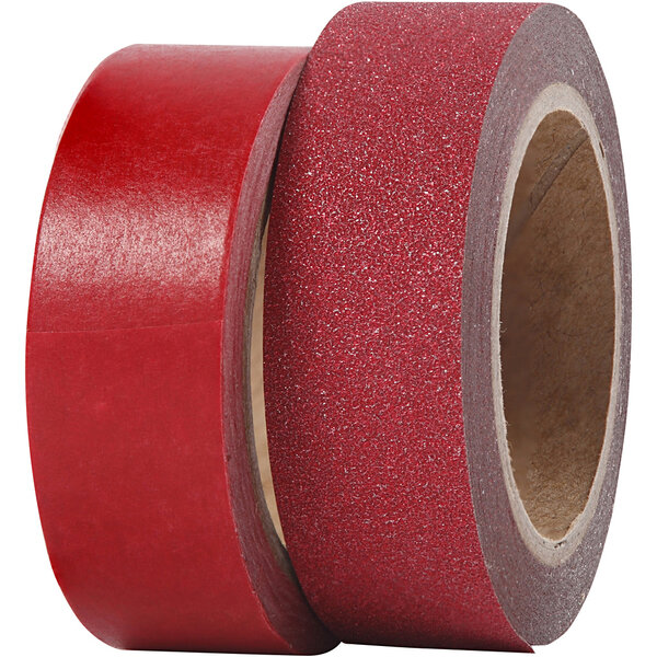 Vivi Gade Masking tape, B: 15 mm, rood, 2 rol/ 1 doos