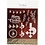 Vivi Gade Deco folie en transfer vel, gevlochten harten, vel 15x15 cm, goud, rood, wit, 4 vel/ 1 doos