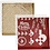 Vivi Gade Deco folie en transfer vel, gevlochten harten, vel 15x15 cm, goud, rood, wit, 4 vel/ 1 doos