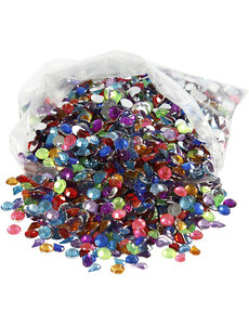 Creativ Company Strasstenen, afm 5 mm, 3000 stuk/ 1 doos