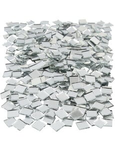 Creativ Company Spiegel mozaiek tegels, afm 10x10 mm, dikte 2 mm, 500 stuk/ 1 doos