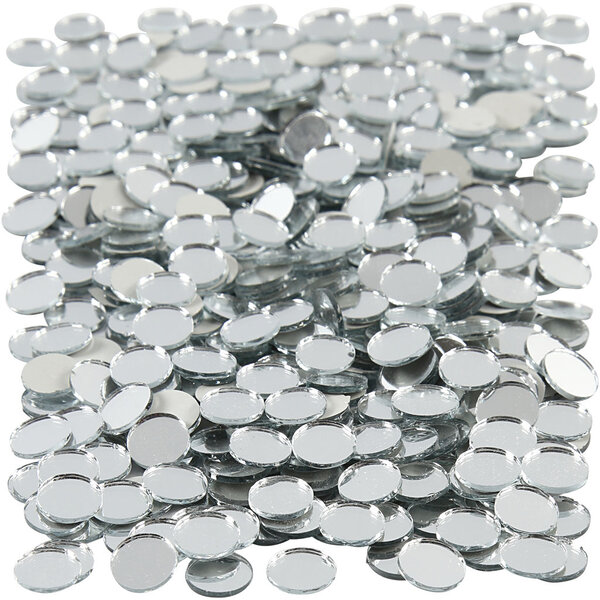 Creativ Company Spiegel mozaiek tegels, ronde, d 10 mm, dikte 2 mm, 500 stuk/ 1 doos