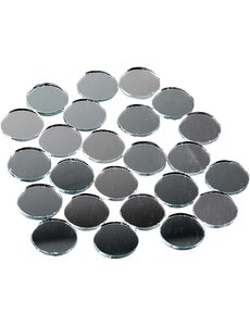 Creativ Company Spiegel mozaiek tegels, ronde, d 18 mm, dikte 2 mm, 400 stuk/ 1 doos