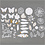 Creativ Company Labels met goudkleurige motieven voor aquarel, afm 1,5-10 cm, 44 stuk/ 1 doos