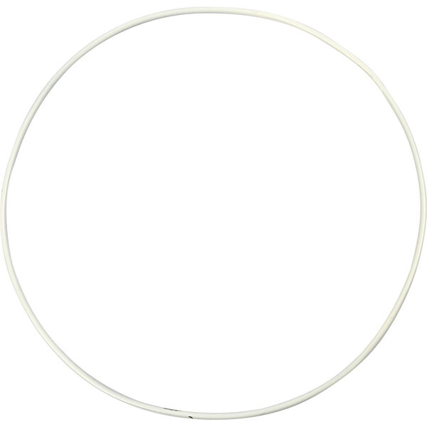 Metalen draadring, d 20 cm, dikte 3 mm, wit, 5 stuk/ 1 doos