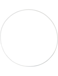 Creativ Company Metalen draadring, d 30 cm, dikte 3 mm, wit, 5 stuk/ 1 doos