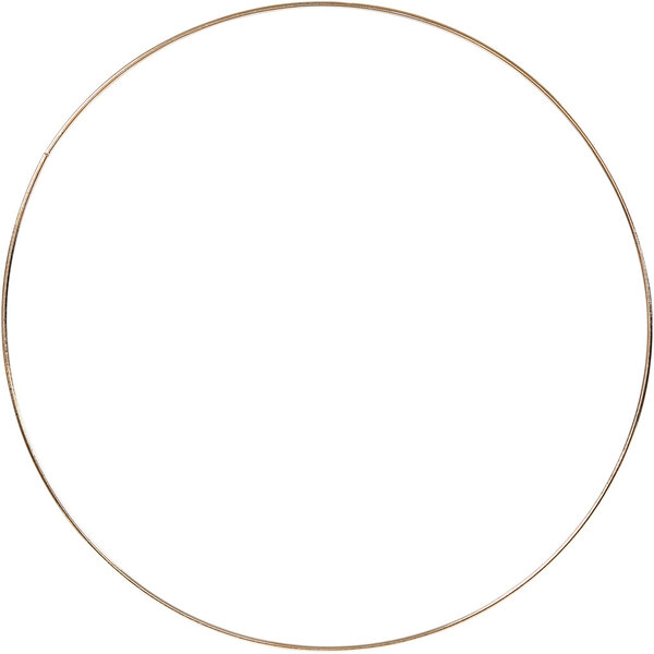 Creativ Company Metalen draadring, d 30 cm, dikte 3 mm, goud, 1 stuk