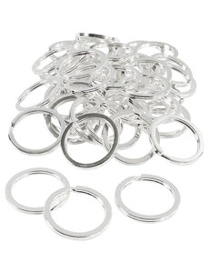 Creativ Company Sleutelring, d 28 mm, verzilverd, 50 stuk/ 1 doos