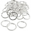 Creativ Company Sleutelring, d 28 mm, verzilverd, 50 stuk/ 1 doos