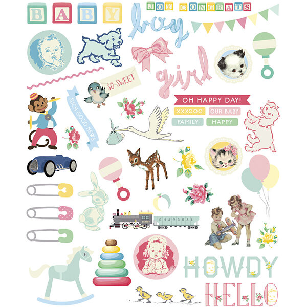 Creativ Company Labels, baby, afm 15-125 mm, 120 gr, 48x2 stuk/ 1 doos