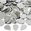 Creativ Company Pailletten, druppel, afm 14x19 mm, zilver, 50 gr/ 1 doos