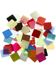 Creativ Company Folie mozaiektegels, afm 10x10 mm, diverse kleuren, 250 gr/ 1 doos