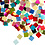 Creativ Company Folie mozaiektegels, afm 10x10 mm, diverse kleuren, 250 gr/ 1 doos